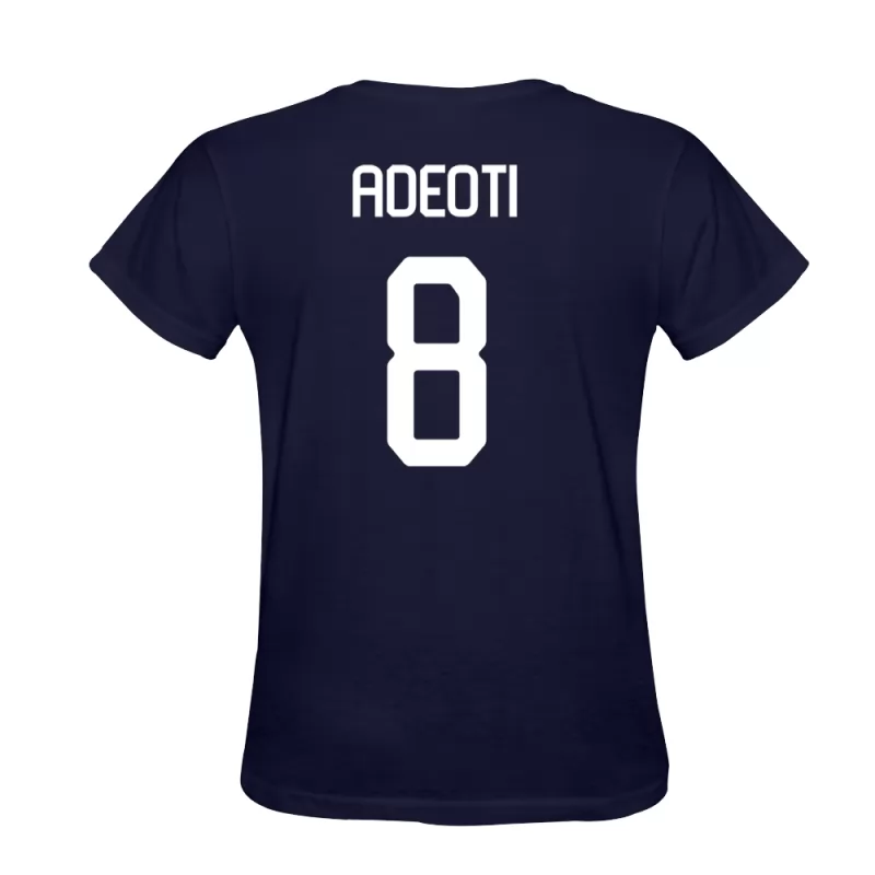 Män Adeoti #8 Mörkblå T-shirt Design Matchtröjor Tröjor