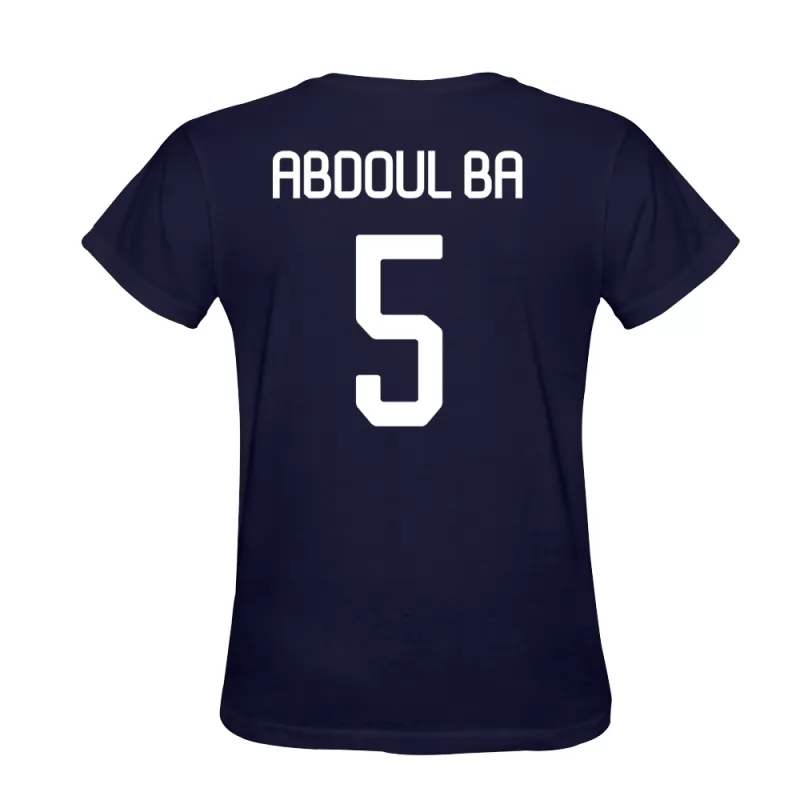 Män Abdoul Ba #5 Mörkblå T-shirt Design Matchtröjor Tröjor