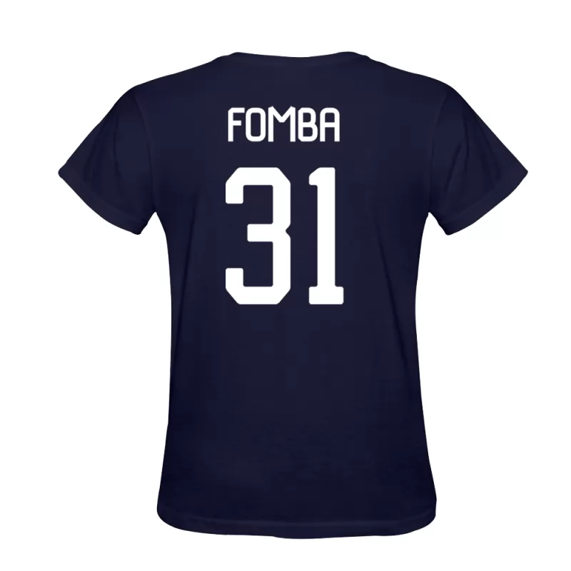 Män Lamine Fomba #31 Mörkblå T-shirt Design Matchtröjor Tröjor