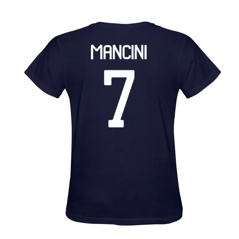 Män Daniel Mancini #7 Mörkblå T-shirt Design Matchtröjor Tröjor