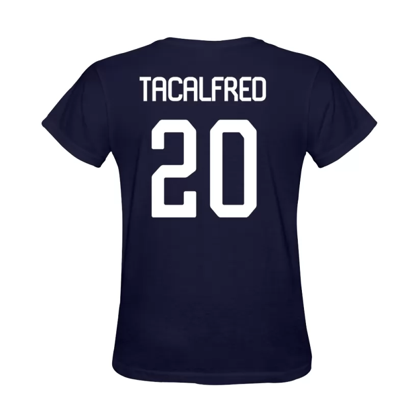 Män Mickael Tacalfred #20 Mörkblå T-shirt Design Matchtröjor Tröjor