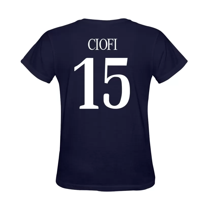 Män Andrea Ciofi #15 Mörkblå T-shirt Design Matchtröjor Tröjor