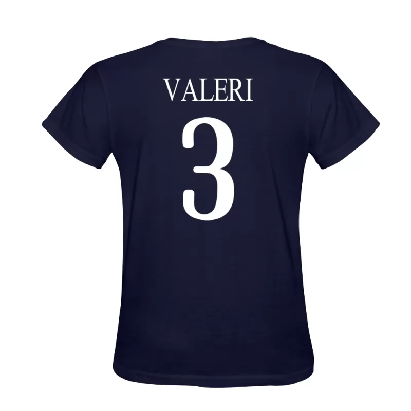 Män Emanuele Valeri #3 Mörkblå T-shirt Design Matchtröjor Tröjor